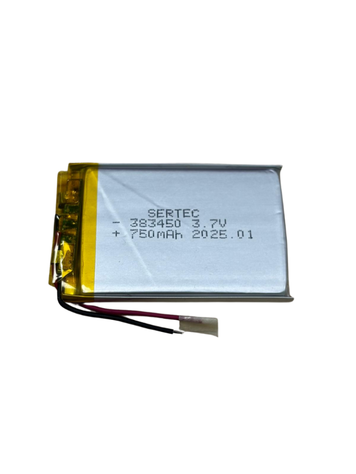 383450 3.7V 750 MAh Li-Polymer Pil (Devreli/1.5A)