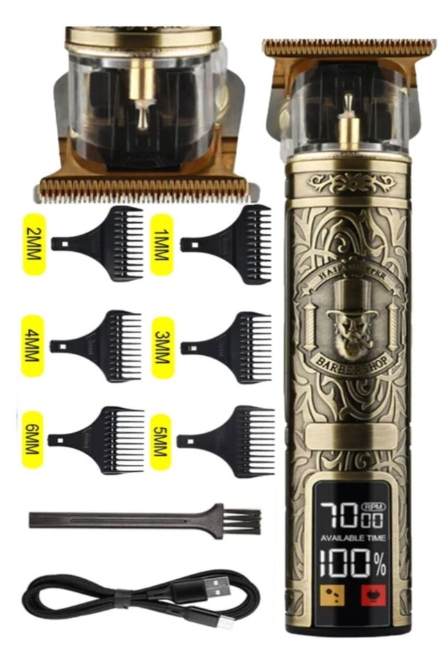 IP-0685 Profesyonel Saç Sakal Ense Vücut Lazer Öncesi Kuaförlere Özel Tıraş Makinesi Demir Kasa
