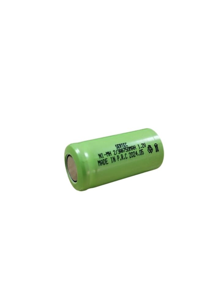 1.2V 750 Mah - 2/3AA - Ni-MH Şarjlı Pil - (Başsız / Flat Head)