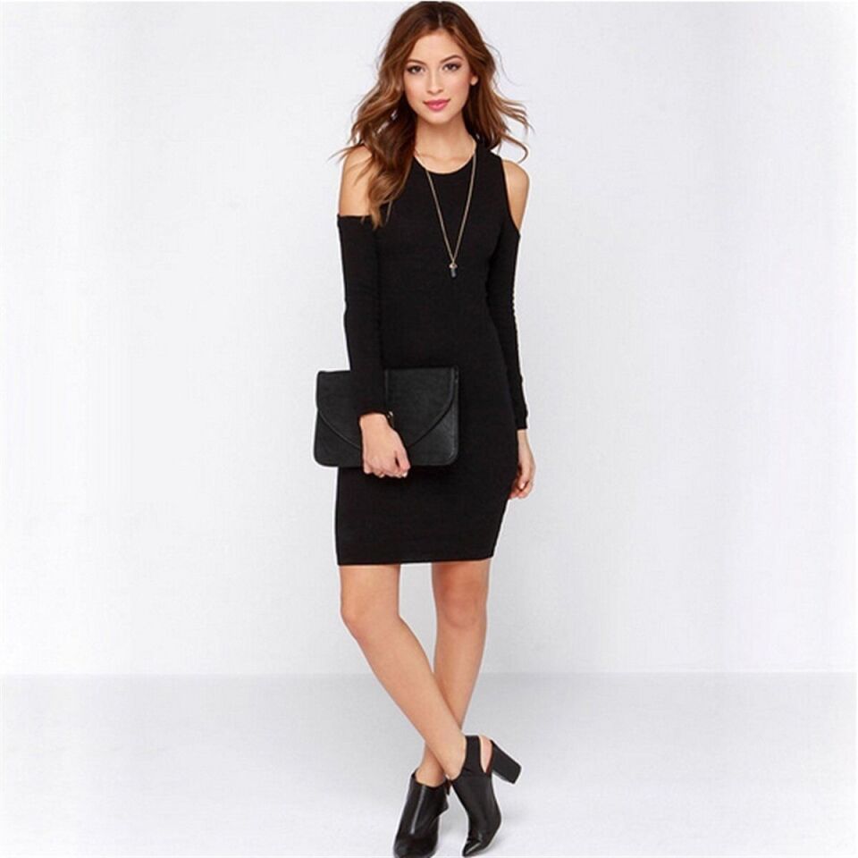 Terry Pau DTP101184 Omuz Açık Tarz Elbise