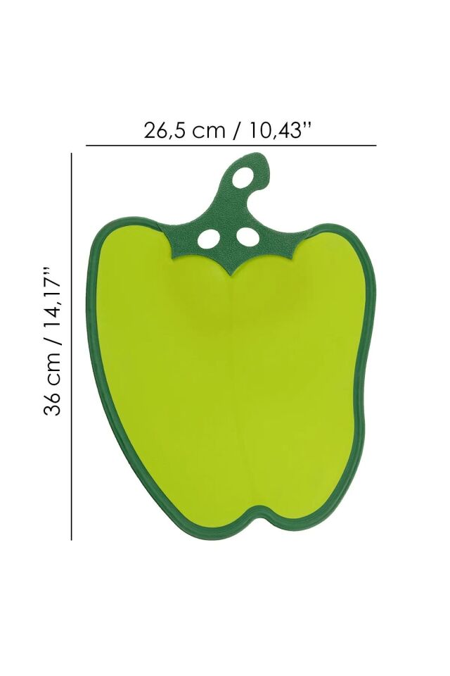 Dolma Biber Figürlü Kaydırmaz Kesme Tahtası Doğrama Panosu