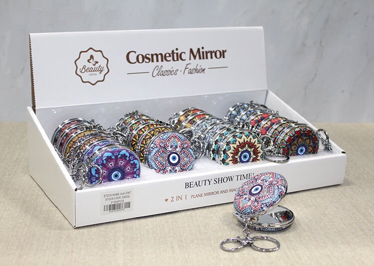 Taşlı El Aynası Anahtarlık Model 2