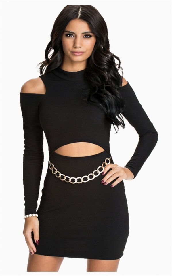 Terry Pau DTP101189 Özel Dizayn Zincirli Elbise