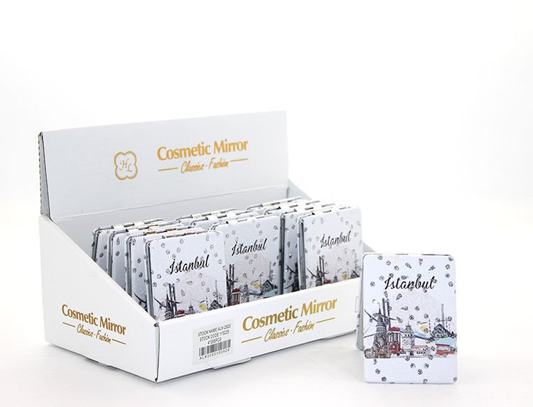 Taşlı İstanbul Tasarımı El Aynası İnce Model 13