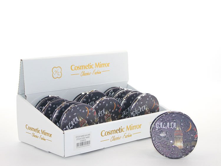 Taşlı İstanbul Tasarımı El Aynası İnce Model 22