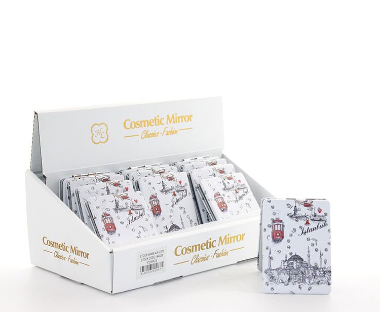 Taşlı İstanbul Tasarımı El Aynası İnce Model 8