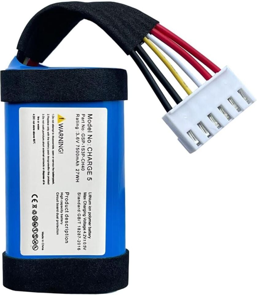 JBL Charge 5 uyumlu 3.7v 7800 mah Soketli Batarya