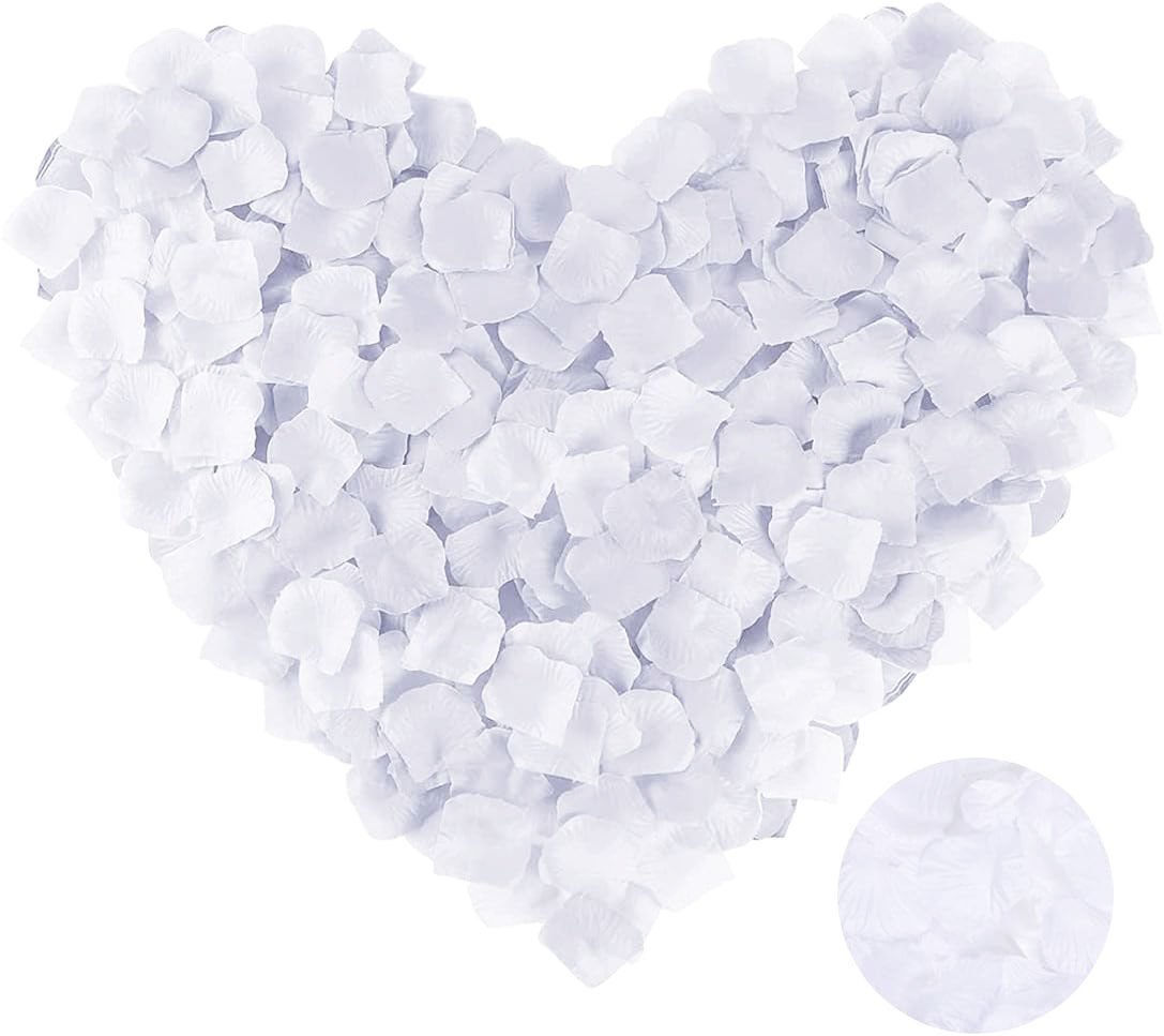 Beyaz Renk Gül Yaprağı - 10 Paket 1000 Adet