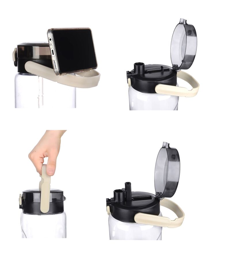 Şeffaf Matara - 2000 ml - 67,6 oz - WATERMODE Matara