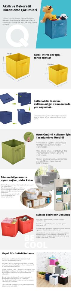 Çok Amaçlı Dolap İçi Düzenleyici Kutu - Bordo