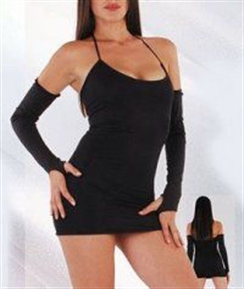 Terry Pau TP060828 Eldivenli Mini Elbise