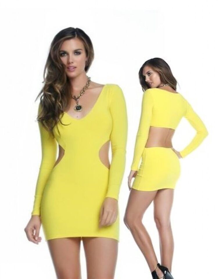 Terry Pau TP101004 Seksi Mini Elbise