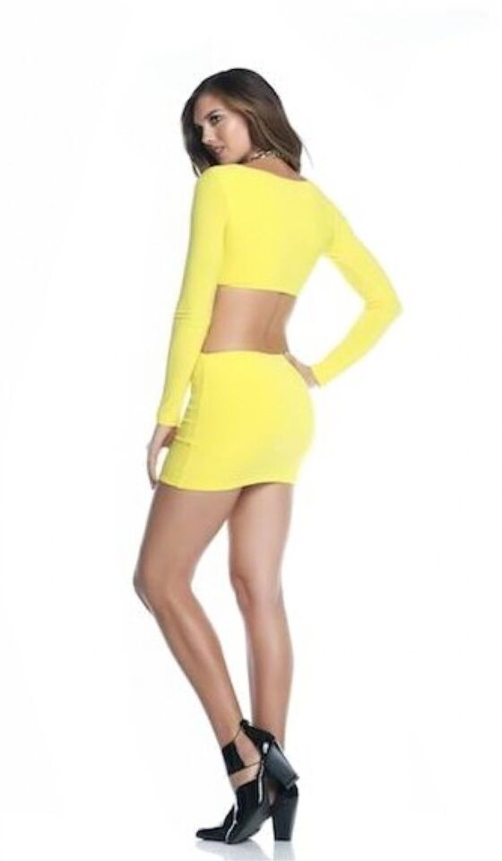Terry Pau TP101004 Seksi Mini Elbise
