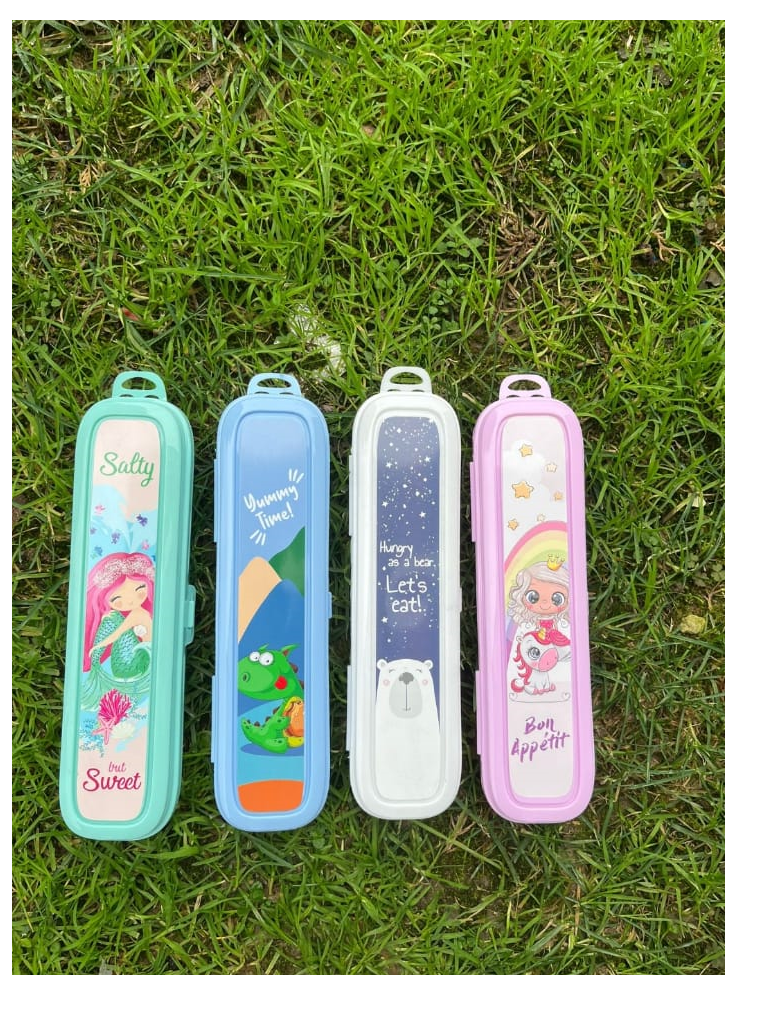 Turkuaz Multi Renkli Kapaklı Kalemlik Kutusu -Çanta İçi Saklama - Diş Fırçası - Makyaj Fırçası Kutu