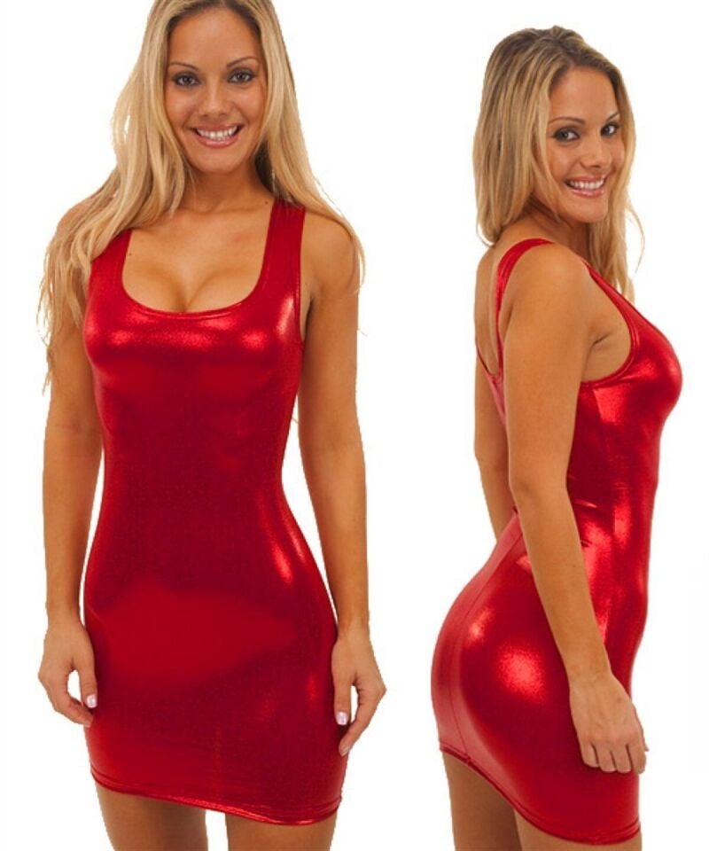 Terry Pau TP100710 Lame Mini Elbise