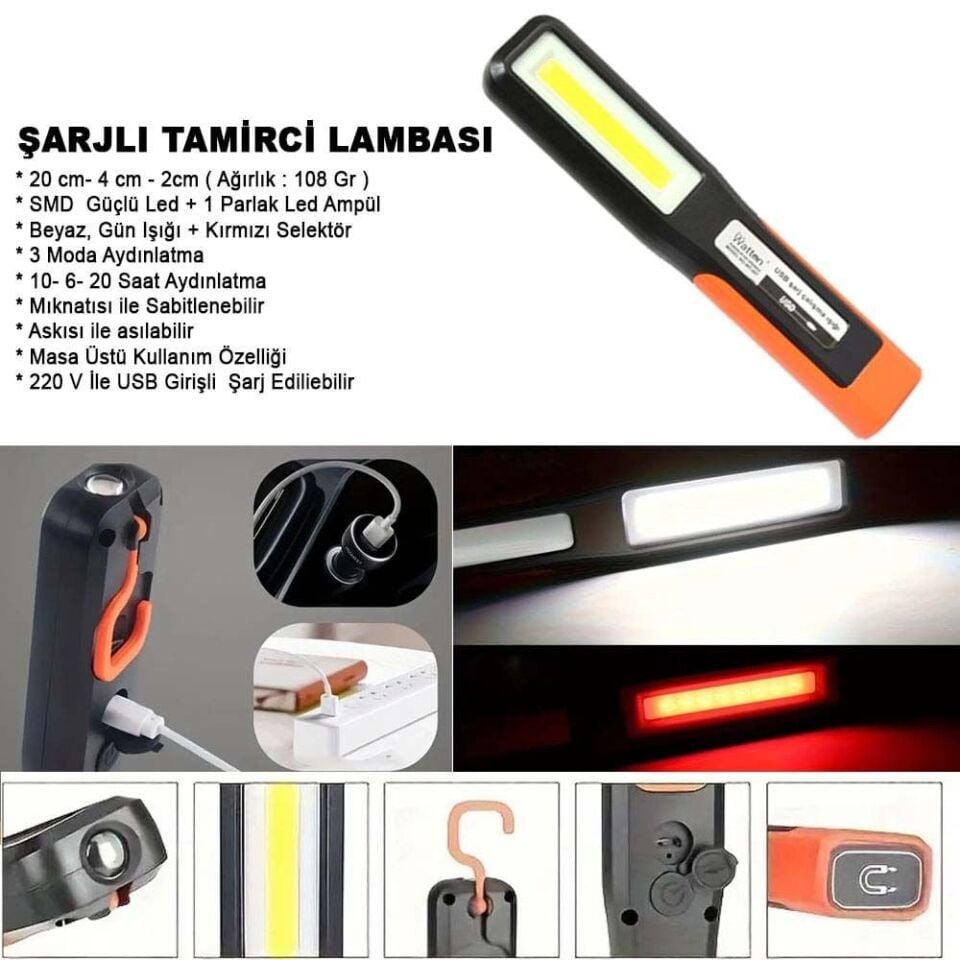 Şarjlı Tamirci Lambası Wt-297