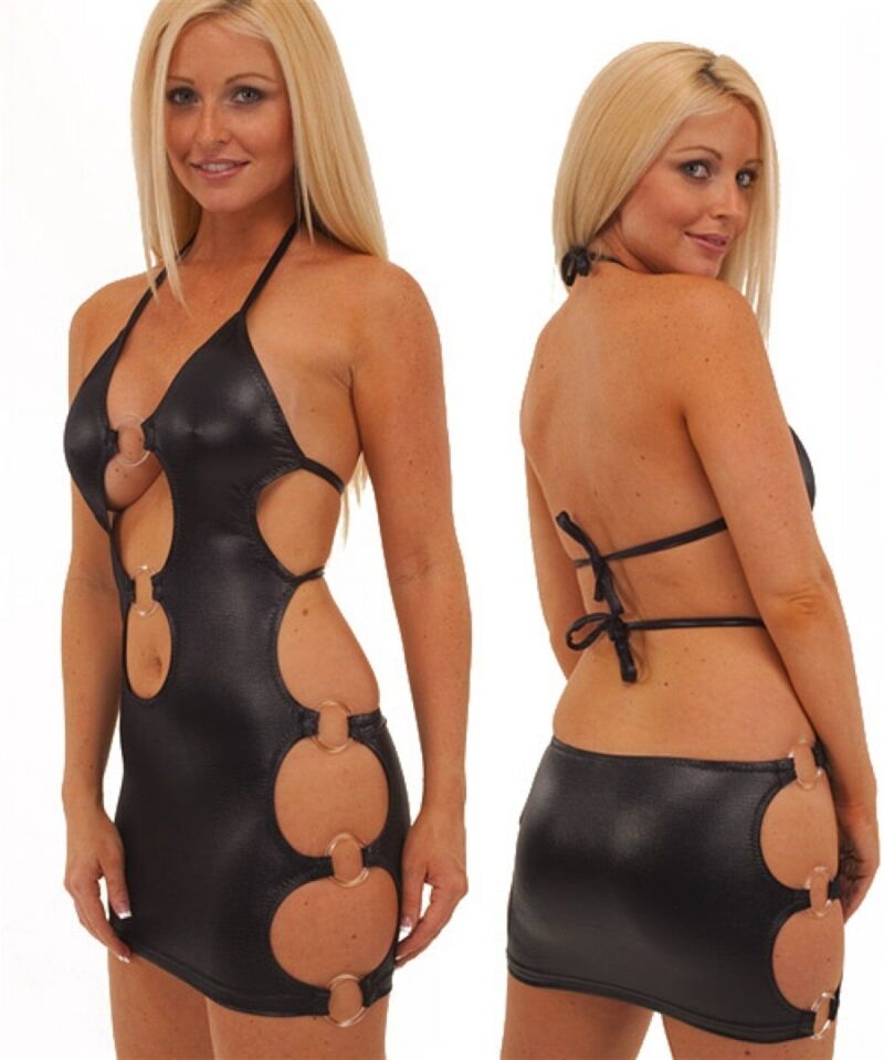 Terry Pau TP100714 Erotik Mini Elbise