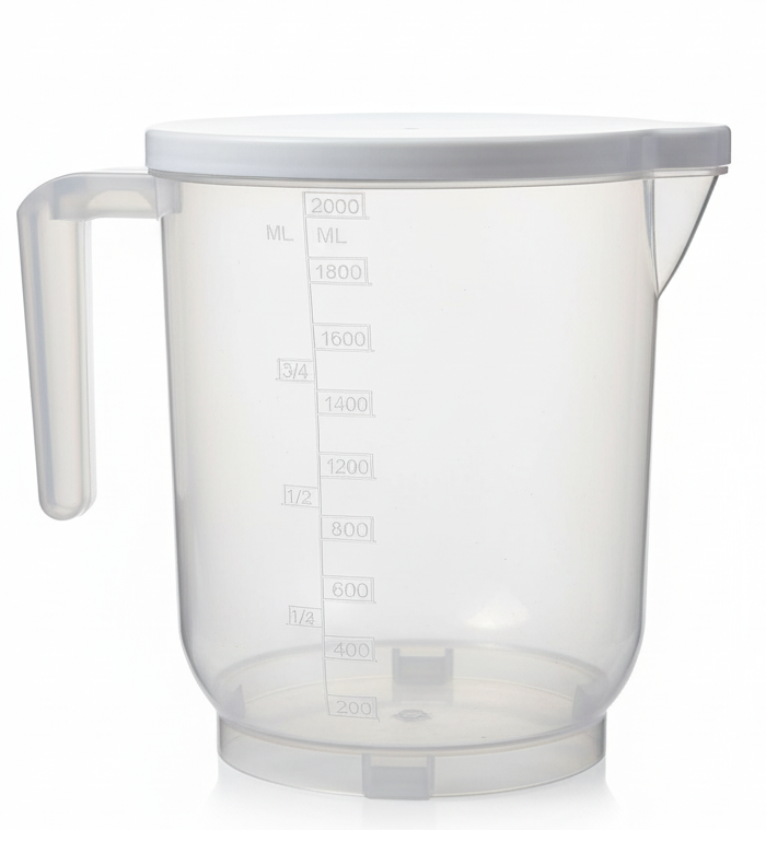 Pratik Mutfak Ölçü Kabı - 2 Litre Dereceli Şeffaf Hazne BPA Free