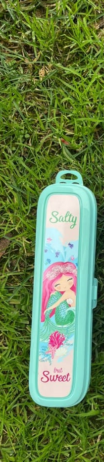 Turkuaz Multi Renkli Kapaklı Kalemlik Kutusu -Çanta İçi Saklama - Diş Fırçası - Makyaj Fırçası Kutu