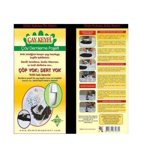 Ev Tipi Çay Demleme Poşeti 25Li Paket