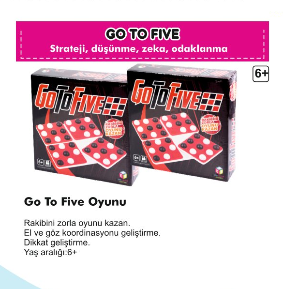 GO TO FIVE Strateji, Düşünme, Zeka, Odaklanma Oyunu