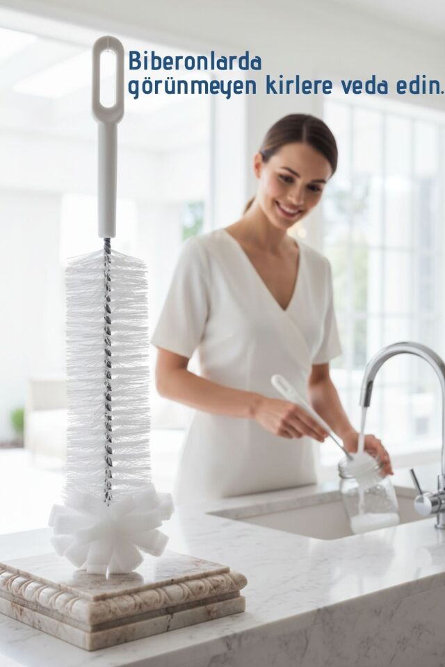 Premium Lüks Şişe ve Biberon Fırçası - Ultra Dayanıklı Profesyonel Temizlik & Kristal Parlaklık