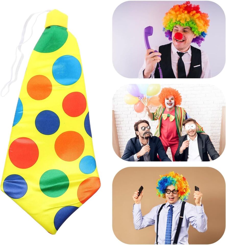 Palyaço Kravatı Lastikli Geniş Kesim 17x37 cm