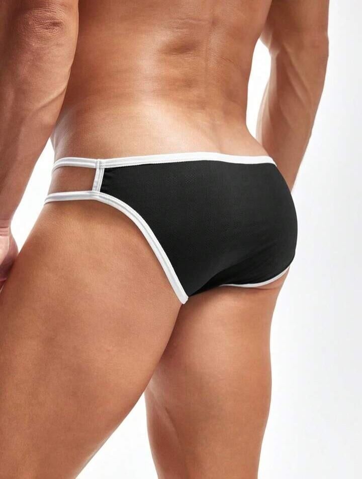 Erkek Beyaz Biyeli Slip İç Giyim