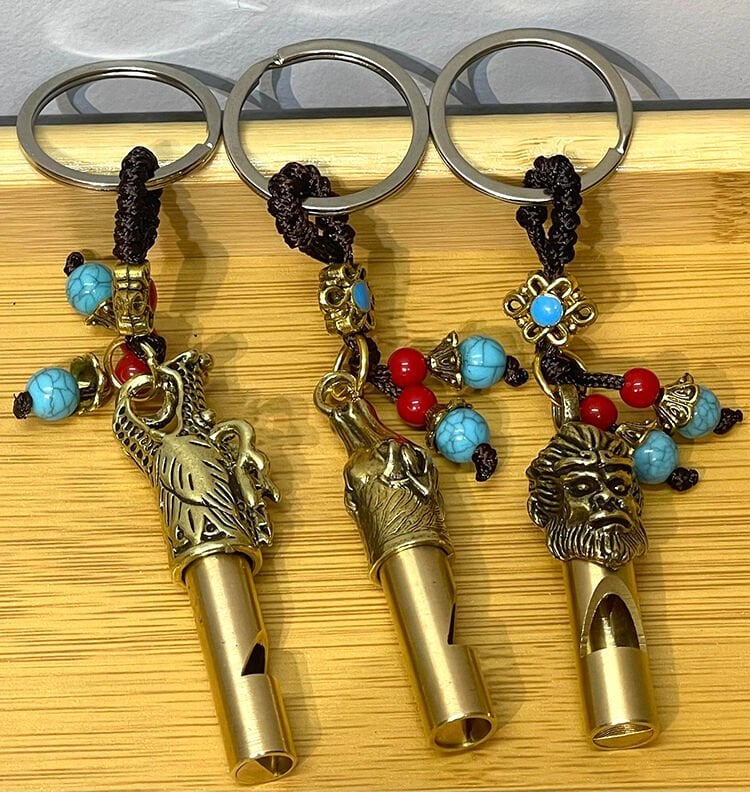 Metal Figürlü Düdük Anahtarlık