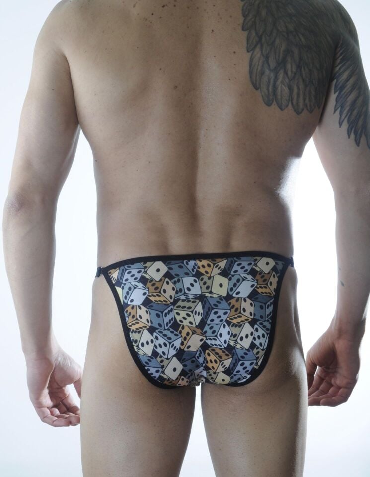 Erkek Metalli Zar Desenli Slip Çamaşır