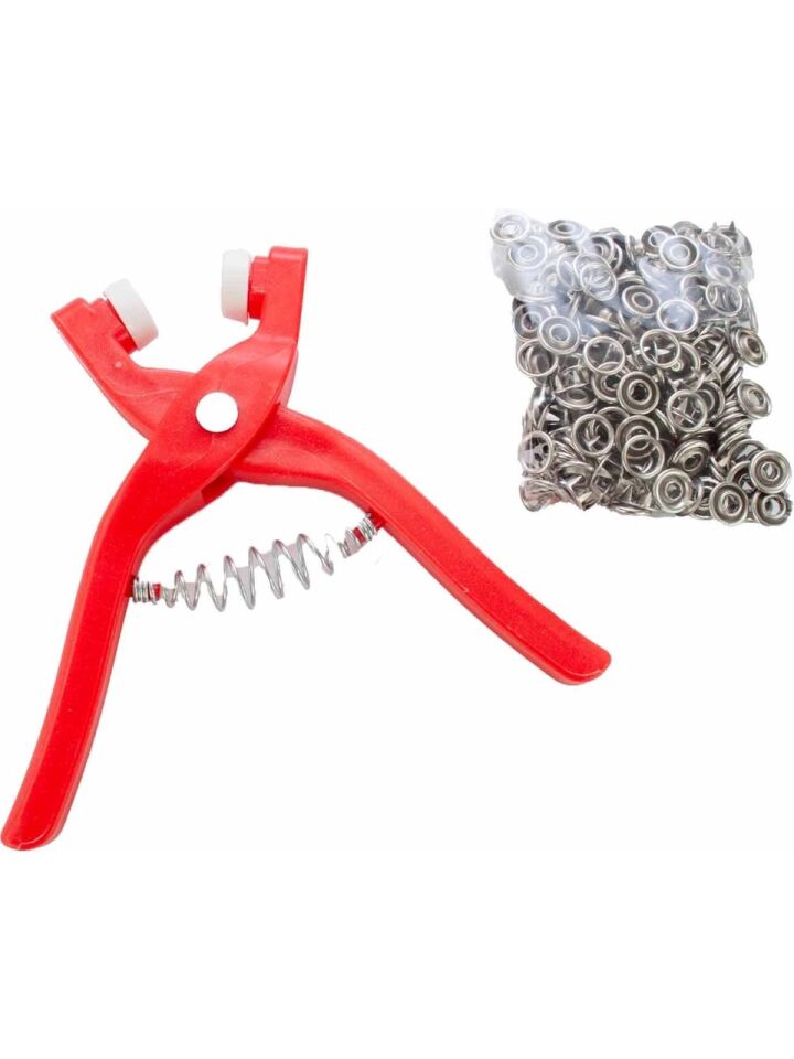 Yuvarlak Halkalı Kuş Gözü Pensesi 9.5 Mm - Bebek Elbise Çıtçıt Montaj Seti