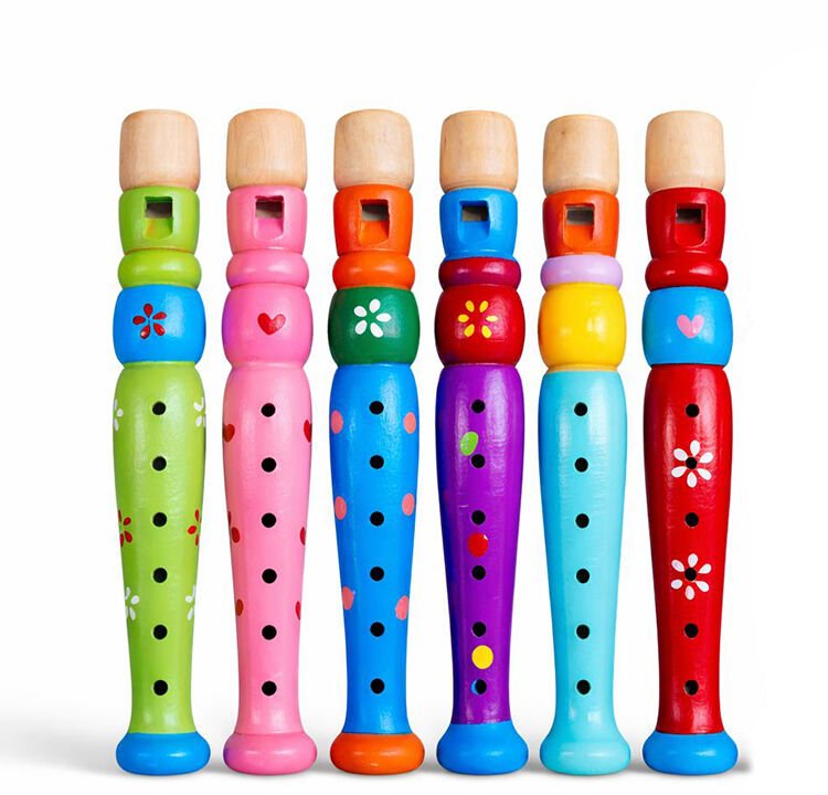 Ahşap Renkli Flüt Küçük