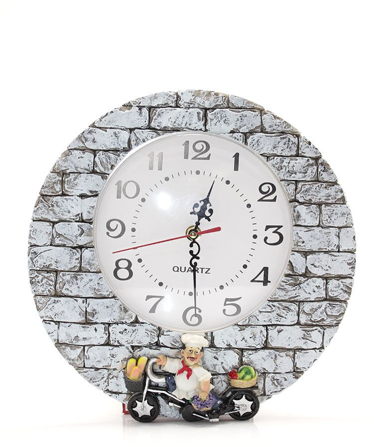 Aşçı Tasarımlı Polyester Duvar Saati Model 1