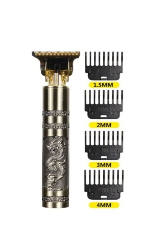 PS-033 Çelik Kasa Profesyonel T-bıçak Saç Sakal Ense Ve Çizim Tıraş Makinesi