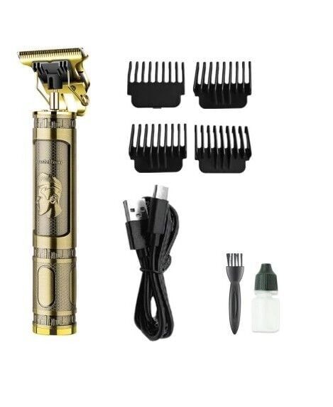 PS-033 Çelik Kasa Profesyonel T-bıçak Saç Sakal Ense Ve Çizim Tıraş Makinesi