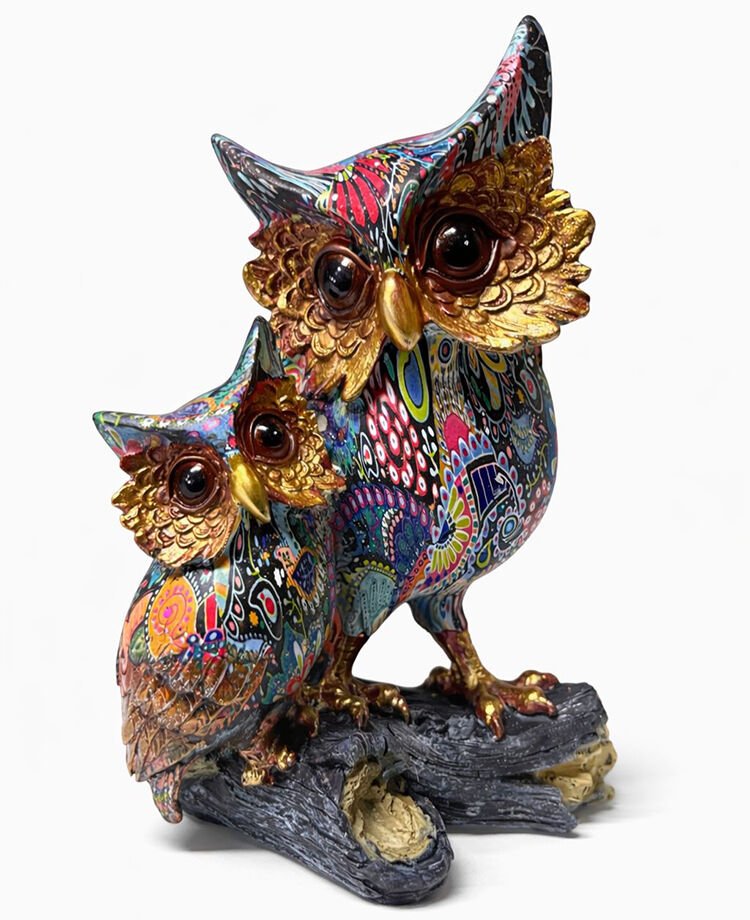 Özel Tasarım Polyester İkili Baykuş