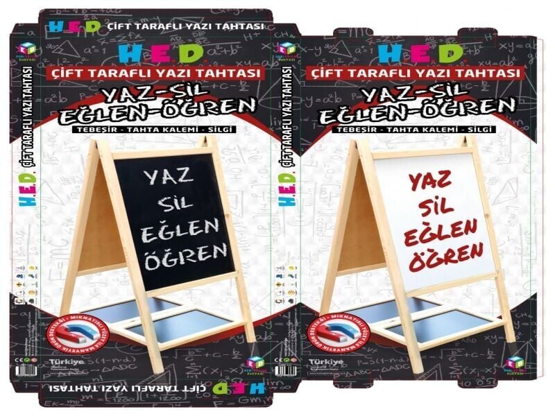 Yazı Tahtası Çift Taraflı Ayaklı Mıknatıslı Yazı Tahtası Seti 110 x 60