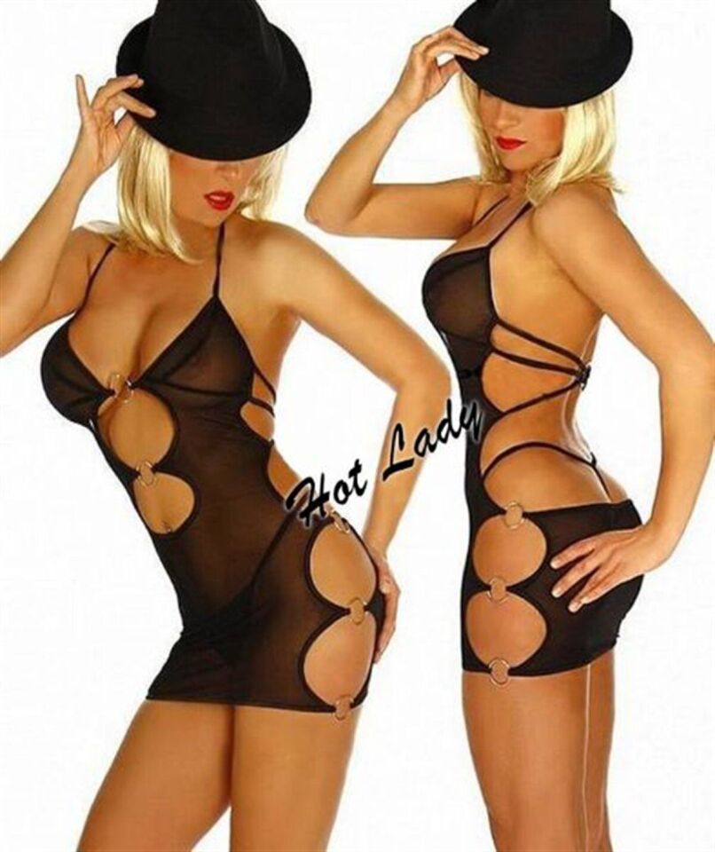 Terry Pau TSec031040 Yanları Metalli Transparan Gecelik