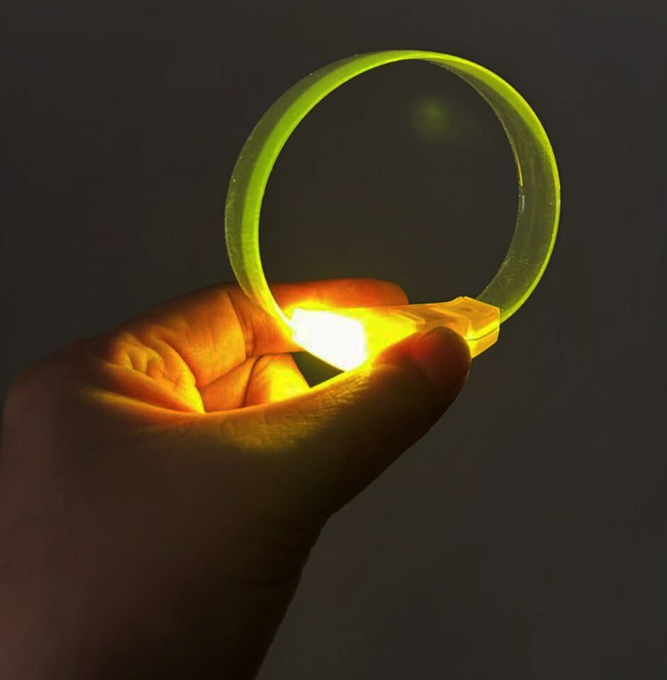 3 Modlu Pilli LED Işıklı Esnek Parti Bilekliği Sarı