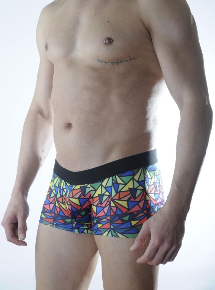 Erkek Renkli Desenli Boxer