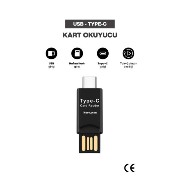 USB To Type-C Kart Okuyucu