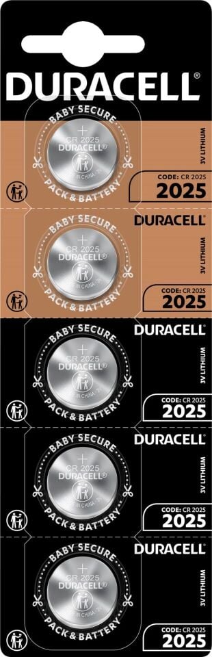Duracell CR2025 3V Lityum Pil 5'li Paket
