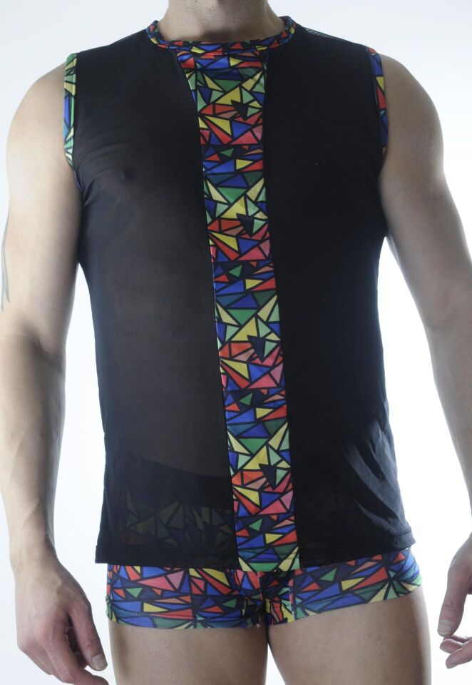 Erkek Transparan Renki Atlet Boxer Takımı