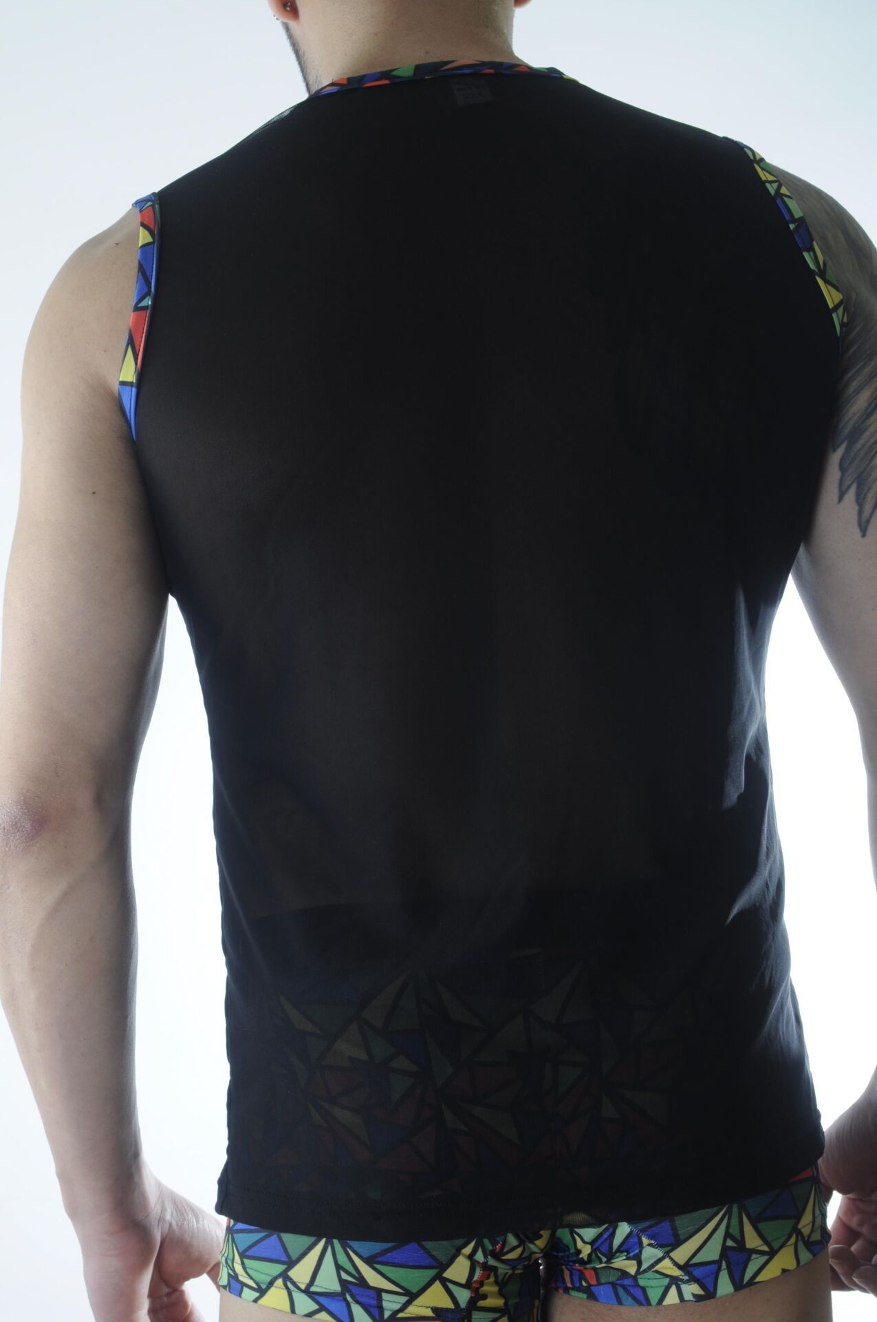 Erkek Transparan Renki Atlet Boxer Takımı