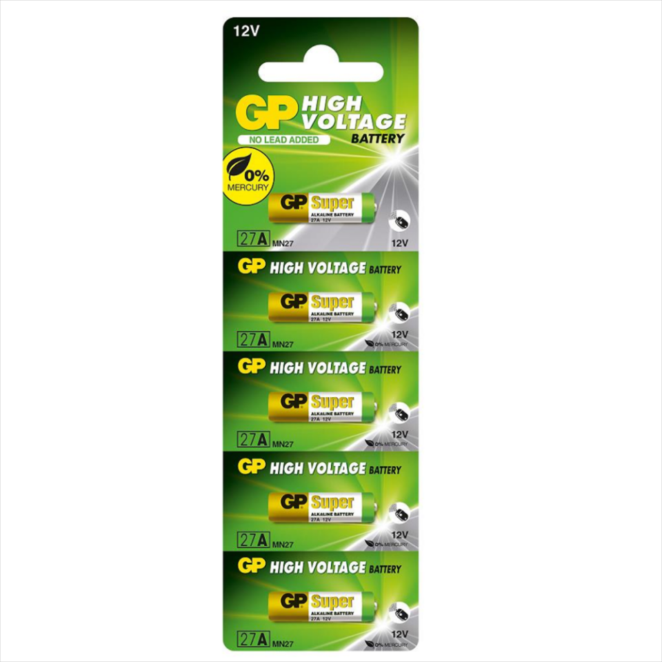 GP 27A 12V Alkalin Pil 5'li Paket